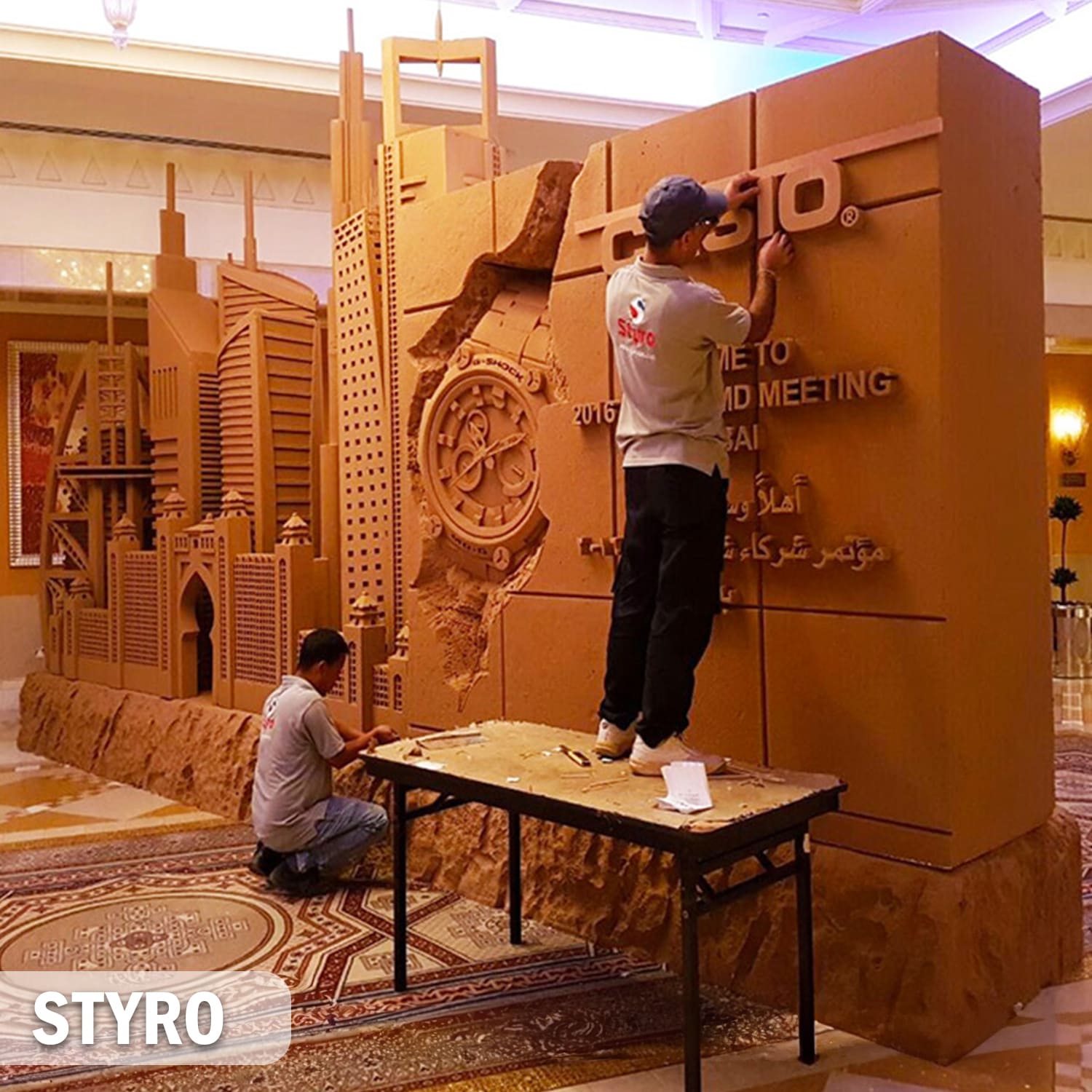 Bildhauerei Casio in Styropor von Nettuno Sistemi