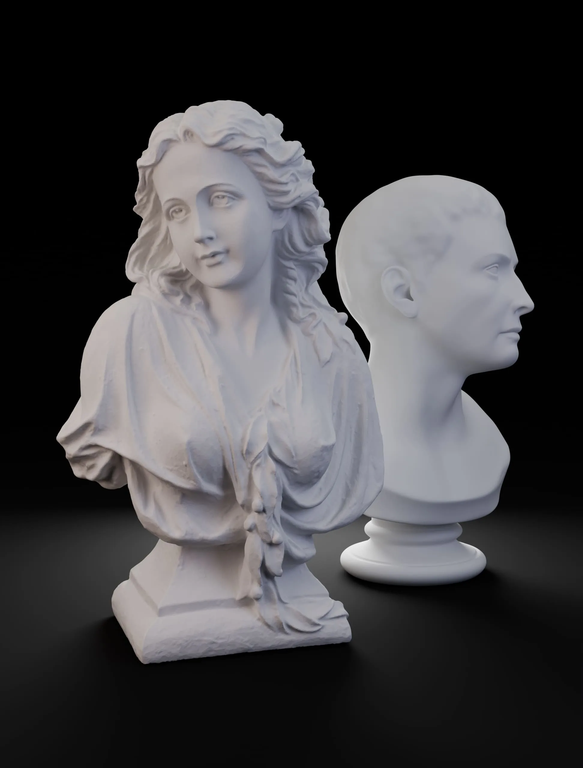 Bearbeitet Styroporbüsten mit Fräser