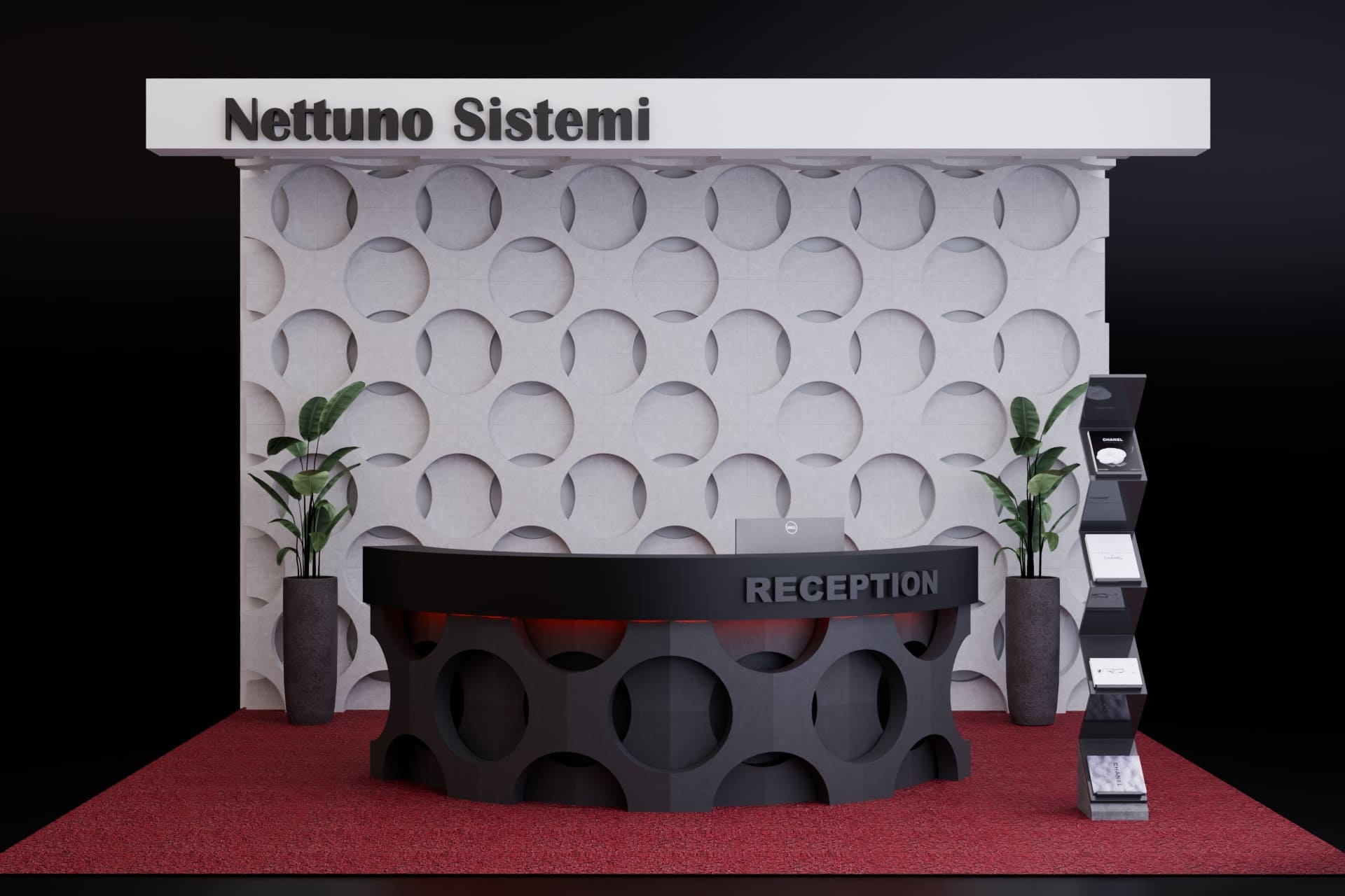 Styropor Messestand fertig