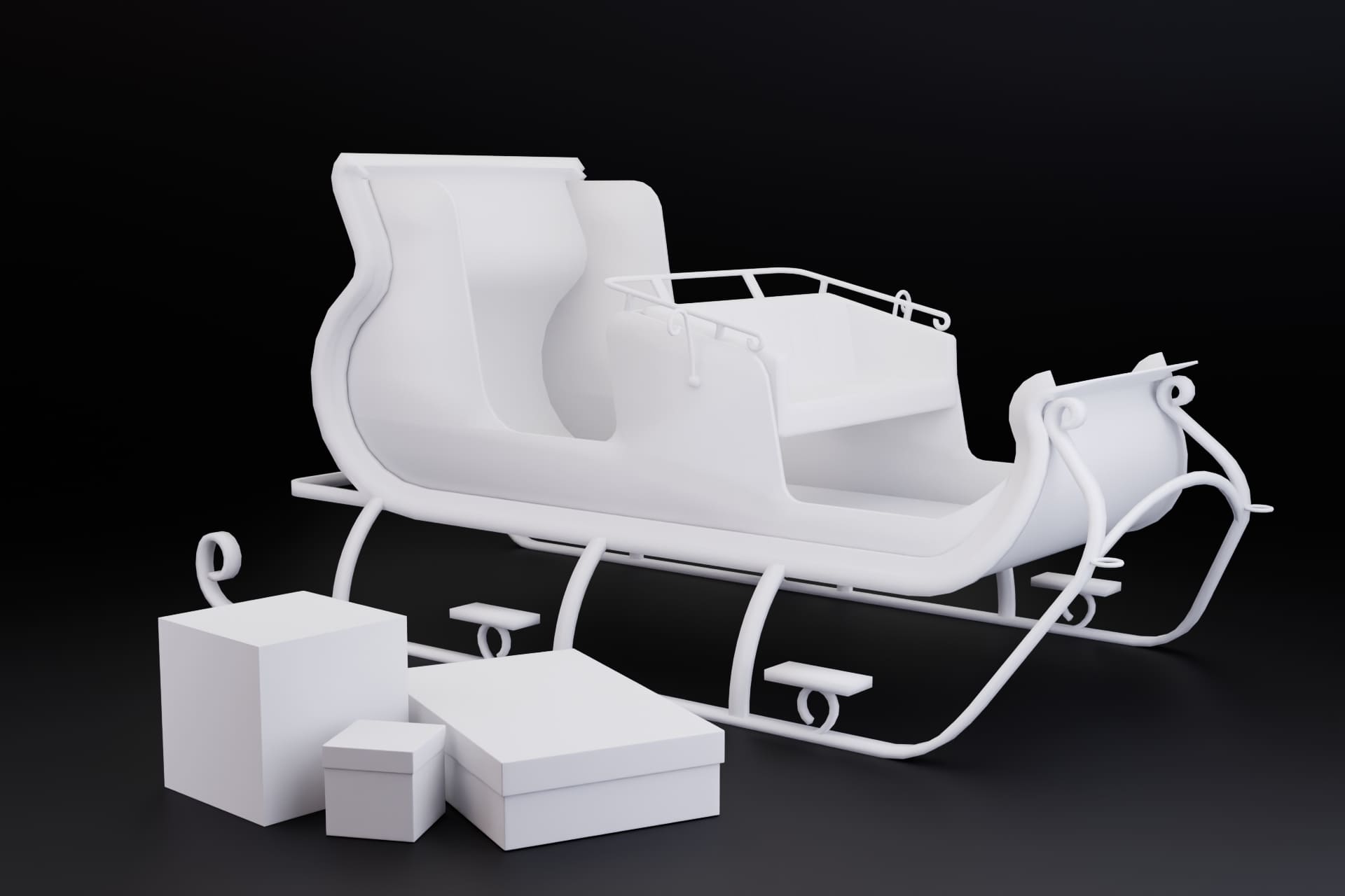 Styropor-Weihnachtsmannwagen